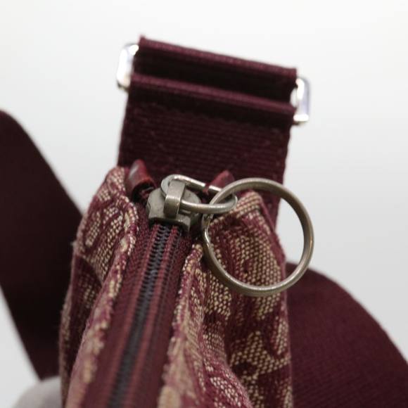 Christian Dior Trotter Canvas Shoulder Bag Red Auth rd4635 - Picture 8 of 16